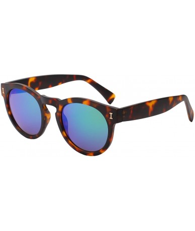 Rimless Flat Matte UV400 Revo Color Resin Lens Retro Outdoor Goggle Sunglasses-5 Colour - Leopard Frame/Green Lens - C5184U5A...