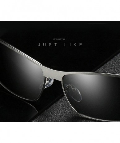 Oval Men's Hot Retro Driving Polarized Sunglasses Metal Frame 100% UV protection - Gold-tea - C518K2EEDL0 $18.84