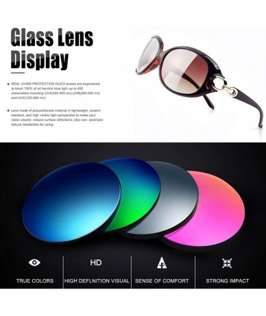 Oversized Retro Classic Polarized Sunglasses for Women 100% UV400 Protection Lens Driving Outdoor Oversized Sun Eye Glass - C...