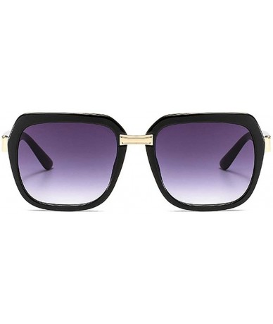 Square Fashion Ultralight Square Sunglasses Men Women Retro Red Pink Sunglasses UV400 - Black&grey - CU193SOQEZQ $11.43