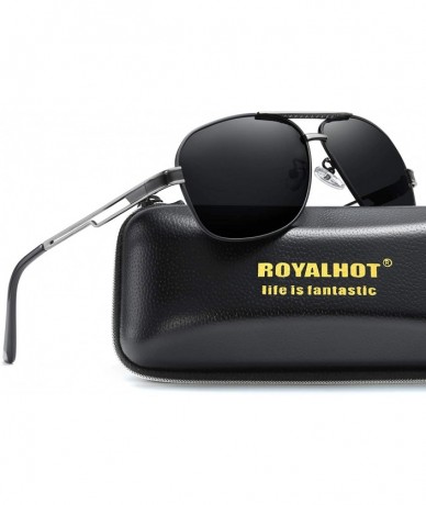 Aviator Polarized Sunglasses for Men Driving Avaitor Sun Glasses Women lentes de sol - Grey Grey - CG194W9C3GD $13.50