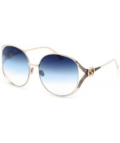 Aviator 2019 new retro sunglasses - ladies big frame metal frame sunglasses wild sunglasses - C - C318SM93XMN $78.30