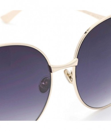 Aviator 2019 new retro sunglasses - ladies big frame metal frame sunglasses wild sunglasses - C - C318SM93XMN $42.71