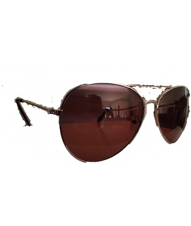 Aviator aviator sunglasses (brown lens silver frame) - CO18R6M7EXX $11.80