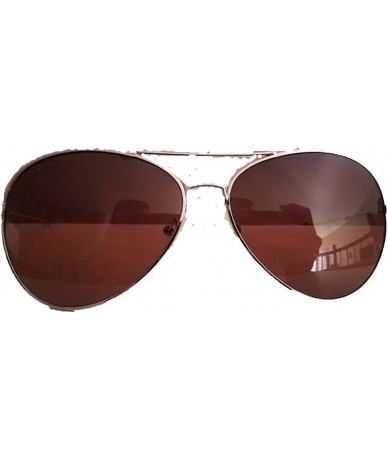 Aviator aviator sunglasses (brown lens silver frame) - CO18R6M7EXX $11.80