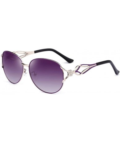 Butterfly Butterfly Sunglasses Polarized Diamond Sunglasses Women Driving Coating Sunglasses - Golden Red - CV18TZKD5GA $50.67