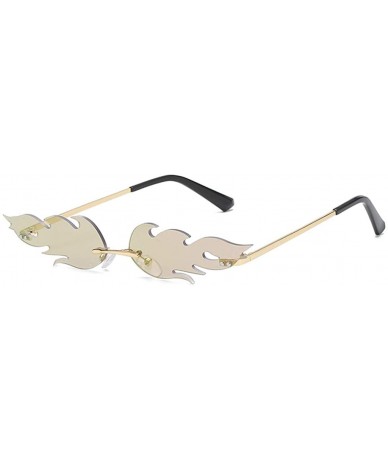 Wayfarer Man Women Irregular Flame Shape Sunglasses Glasses Vintage Retro Style - C - CL196DISCZ0 $7.44