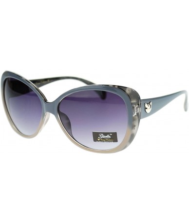 Round Oversize Round Cateye Butterfly Sunglasses Womens Designer Shades - Gray - C911UFT6MZ5 $12.61