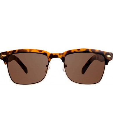 Wayfarer Semi Rimless Sunglasses Women Men Retro Brand Sun Glasses - Gift Box Package - 1-tortoise- Brown - CW18XGZOM0H $19.42