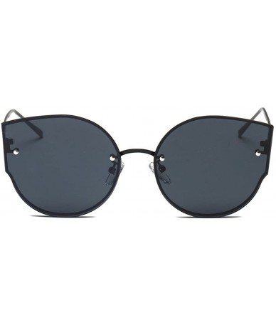 Goggle Sunglasses for Women Men Oversized Sunglasses Steampunk Goggles Retro Glasses Eyewear Mirror Sunglasses - Black - CW18...