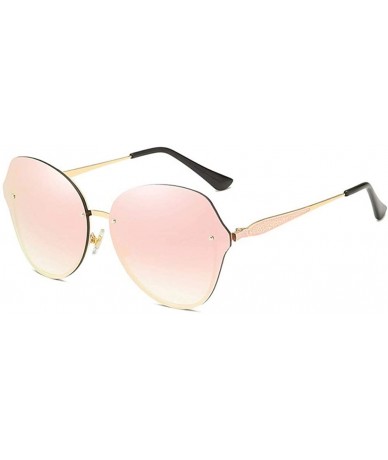 Oversized Sunglasses Fashionable Frameless Sunglasses Marine Lens Women's Ultraviolet Protection - C - CB18Q70TMZC $52.85