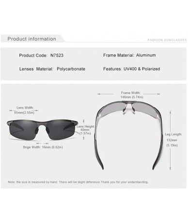 Sport Genuine quality Running Cycling sunglasses fashion polarized and UV400 ultra light Al-Mg - Black/Gold - C918GALXMD2 $17.95