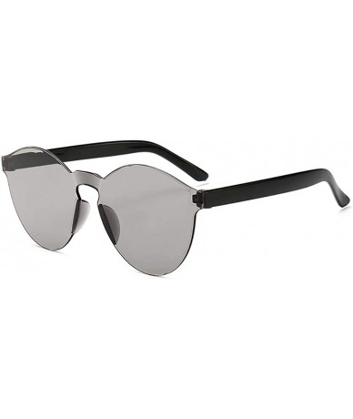 Round Unisex Fashion Candy Colors Round Outdoor Sunglasses Sunglasses - Silver - CM1908CLHSN $21.09