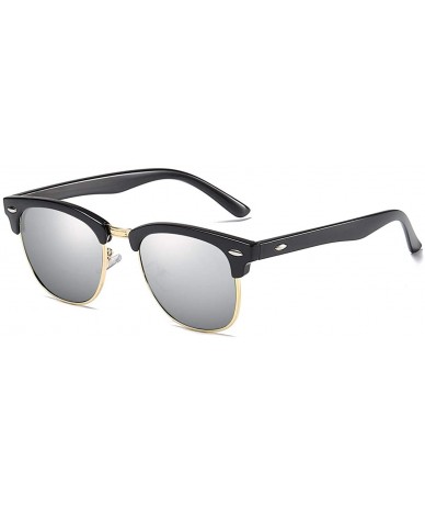 Semi-rimless Semi Rimless HD Polarized Sunglasses for Women Men Retro Sun Glasses UV400 Protection - D - CT197AZ00QY $16.83