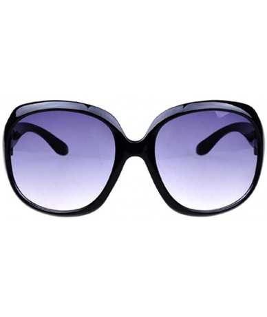 Square Women Retro Style Anti-UV Fashion Big Square Frame Color Lens Sunglasses Sunglasses - Black - CL18OSNM32X $13.59