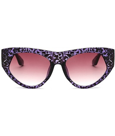 Oversized Retro cat eye sunglasses Oversized frame for Men Women UV Protection - Purple - CR18DWC8EMQ $11.40
