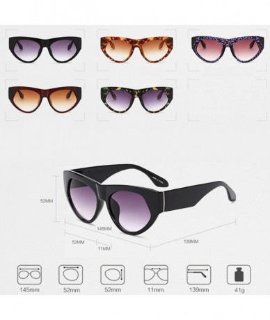 Oversized Retro cat eye sunglasses Oversized frame for Men Women UV Protection - Purple - CR18DWC8EMQ $11.40