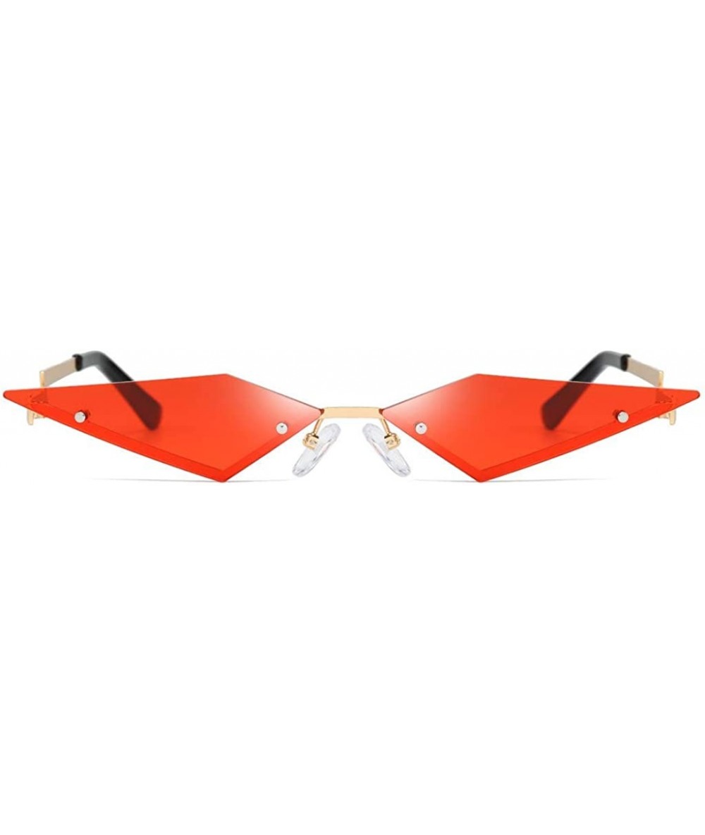 Goggle Cat Eye Sunglasses for Women Vintage Retro Style Plastic Frame Glasses - Red - CX1960T5GE3 $18.50
