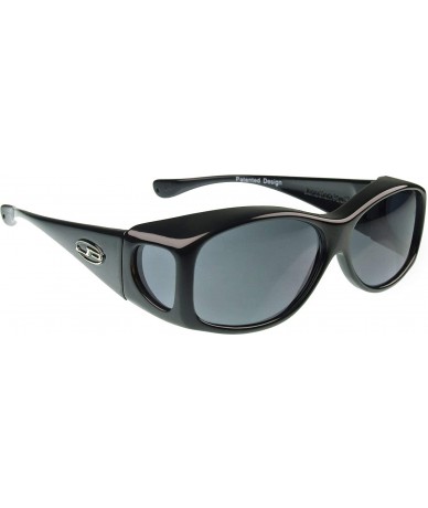 Oval Eyewear Sunglasses - Glides / Frame Midnight Oil Lens Polarvue Gray - C81124FIVJ3 $41.74