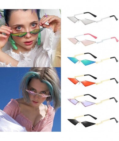 Goggle Cat Eye Sunglasses for Women Vintage Retro Style Plastic Frame Glasses - Red - CX1960T5GE3 $18.50