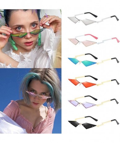 Goggle Cat Eye Sunglasses for Women Vintage Retro Style Plastic Frame Glasses - Red - CX1960T5GE3 $10.30