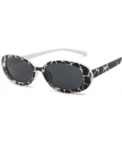 Round Style Oval Sunglasses Women Vintage Retro Round Frame White Men Sun Glasses Female Black Hip Hop Clear UV400 - C8198AHR...
