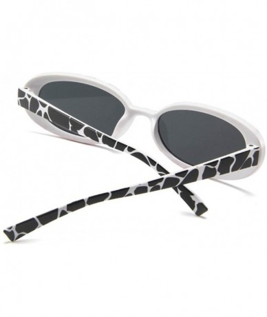 Round Style Oval Sunglasses Women Vintage Retro Round Frame White Men Sun Glasses Female Black Hip Hop Clear UV400 - C8198AHR...