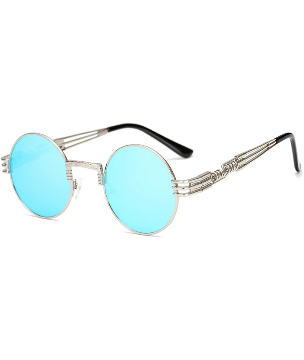 Steampunk Round Sunglasses Men's Women Retro Metal Frame Hip-hop Shades  Glasses