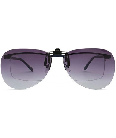 Aviator Clip On Polarized Aviator Sunglass Lenses Clip Flip Up Lenses Men Women Fashion - Violet - C218X95YR09 $17.42