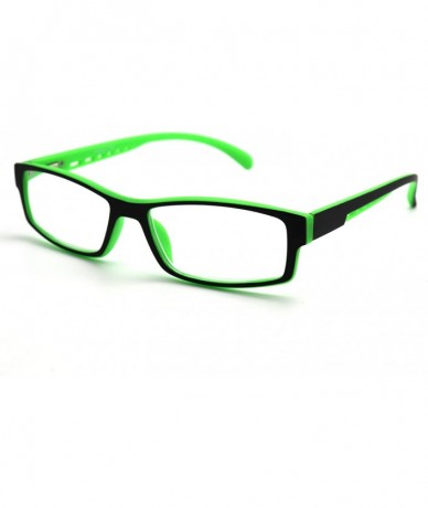 Rectangular 6904 Semi-Rimless Flexie Reading Glasses NEW COLOR (z4 matte black green 2 tone - 1.50) - CS18EWWT2R0 $14.20