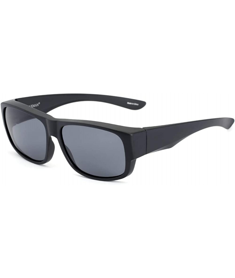 Shield Fit Over Glasses Sunglasses Polarized Lenses for Men Women Medium Size - CQ18QRS0ASK $13.30