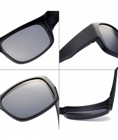 Shield Fit Over Glasses Sunglasses Polarized Lenses for Men Women Medium Size - CQ18QRS0ASK $13.30