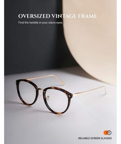 Aviator Vintage Round Metal Optical Eyewear Non-prescription Eyeglasses Frame for Women - CU12K4TR597 $16.43