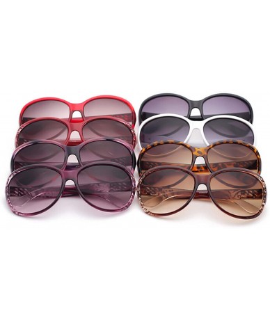 Oversized Polarized Sunglasses Protection Glasses Driving - Red - CC18TOI925X $13.45