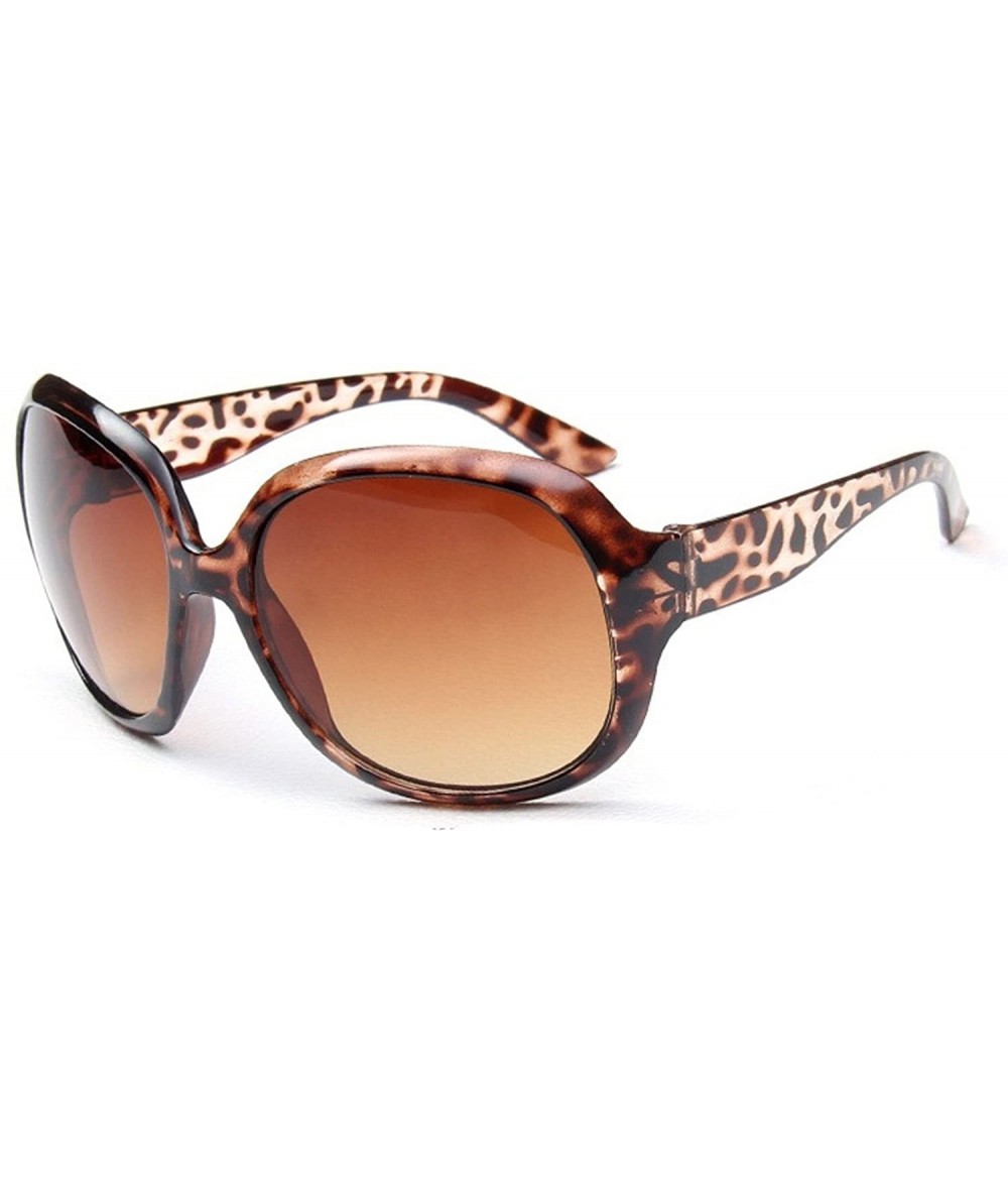 Butterfly Women's Plastic Classical Oversized Butterfly Sunglasses - Brown Tortoise - C9185W90HHT $12.18