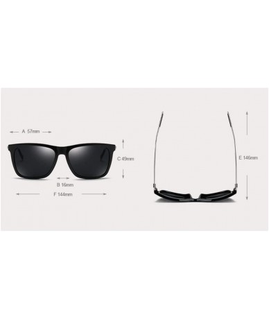 Square Polarized Sunglasses Classic Sunglass - 3 - CG190GHRZWH $47.54