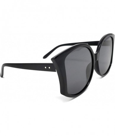 Cat Eye Oversized Pointed Cat Eye Elegant High Fashion Neutral Colored Lens Sunglasses for Women - Unisex UV 400 - SM1127 - C...