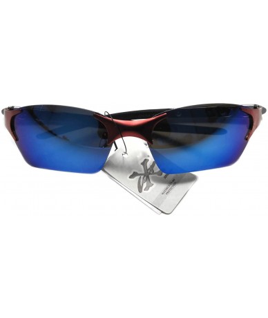 Sport Xloop Metal Rimless Sports Run Triathlon Sunglasses 2326 Blue Lens - CN115R31S1H $14.87