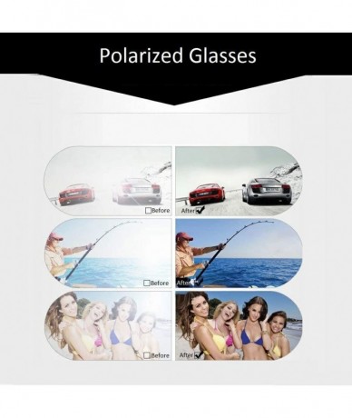 Rectangular Flash Polarized Mirrored Sunglasses Clip-On Glasses- Men & Women (1100Y04-Yellow) (1100E04-Blue) - 1100e04-blue -...