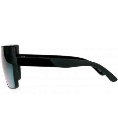 Oversized Womens Color Mirror Extra Oversize Cat Eye Butterfly Sunglasses - Black Orange - CZ180SW5KK4 $23.27