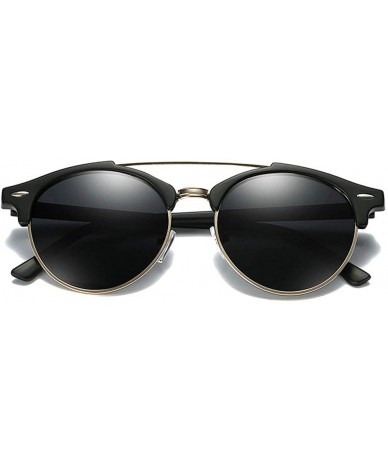 Round Custom Made Myopia Polarized Sunglasses Lady Double beam round Sun Glasses Male Goggles - C218SKINM6S $24.70