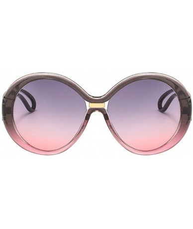 Round Women Men Classic Gradient Brand Big Frame Sun Glasses Female Vintage Round Sunglass Goggles UV400 - C2 - CU18W7YXZ04 $...