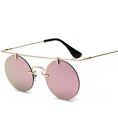 Rimless Fashion Men Women Designer Glasses Classic Round Rimless Steampunk Sunglasses Vintage Eyewear - C1 - CD18Y7DLLAE $19.71