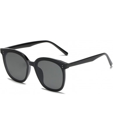 Round Round Oversized Sunglasses for Women Men UV Protection 8057 - Black/Black - CH1963ATM73 $17.53