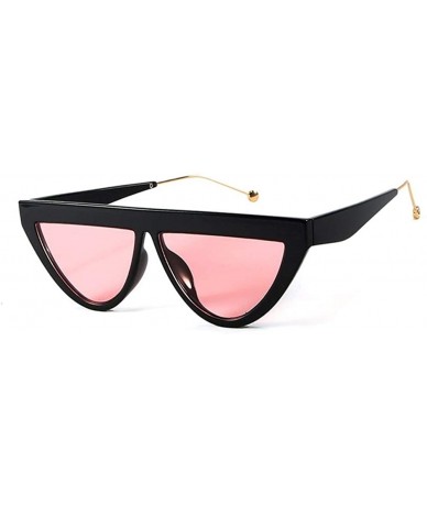 Cat Eye Cat Eye Flat Frame Sunglasses for Women - C3 Black Pink - CM1980568H7 $14.89