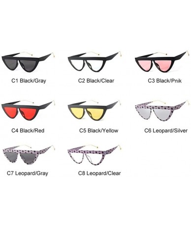 Cat Eye Cat Eye Flat Frame Sunglasses for Women - C3 Black Pink - CM1980568H7 $14.89