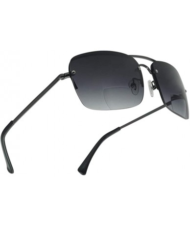 Oval Classic Square Aviator Bifocal Sun Reading LIghtweight Sports Sunglasses for Men and Women - CP18TYU70C0 $16.54
