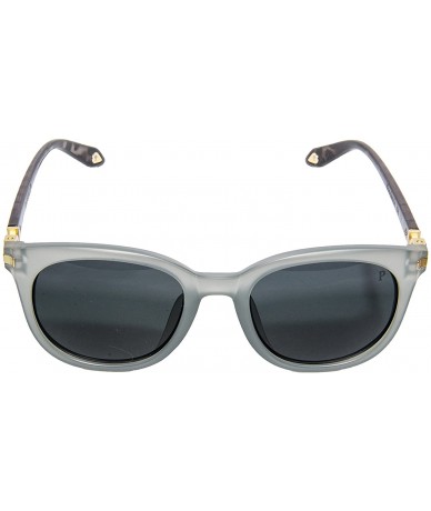Square Vintage Sunglasses Round Browline Frame Men Grey - CS12NGIYT5I $25.30
