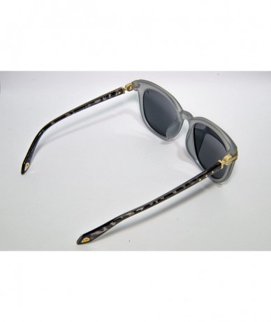 Square Vintage Sunglasses Round Browline Frame Men Grey - CS12NGIYT5I $25.30