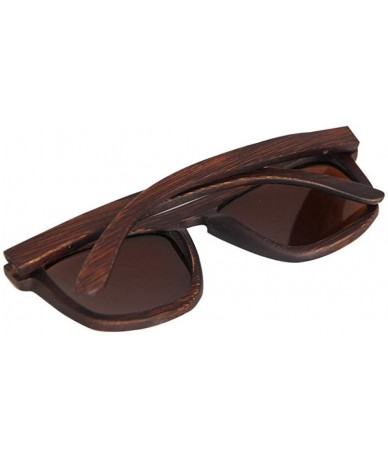 Goggle Dumu dyed brown mirror unisex wooden glasses - Red - CW18XG2SL6G $29.48